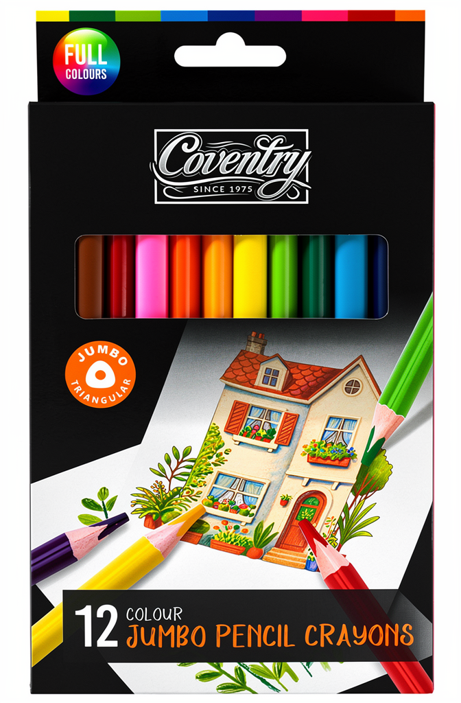 Super Jumbo Pencil Crayons 12s