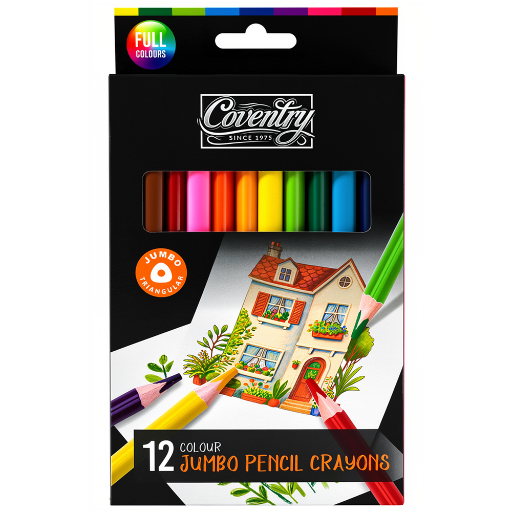 Super Jumbo Pencil Crayons 12s