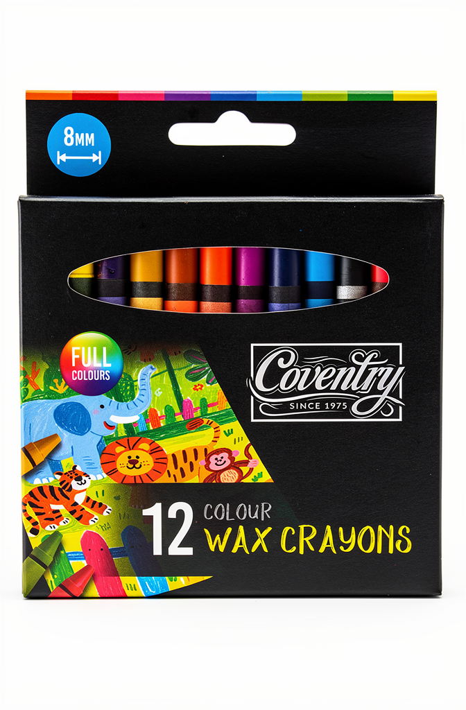 Wax Crayons 8mm 12s