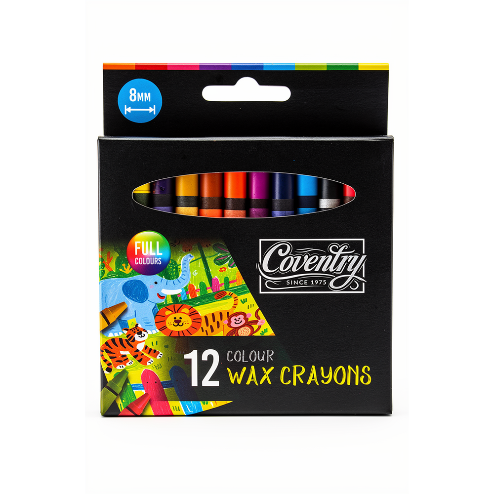 Wax Crayons 8mm 12s