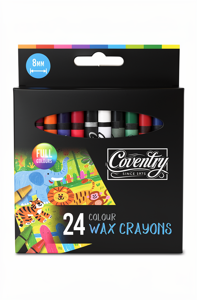 Wax Crayons 8mm 24s