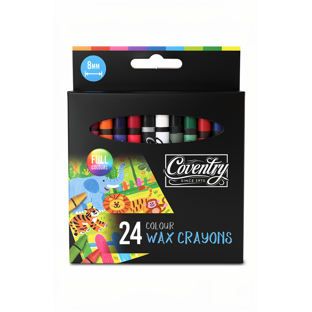 Wax Crayons 8mm 24s