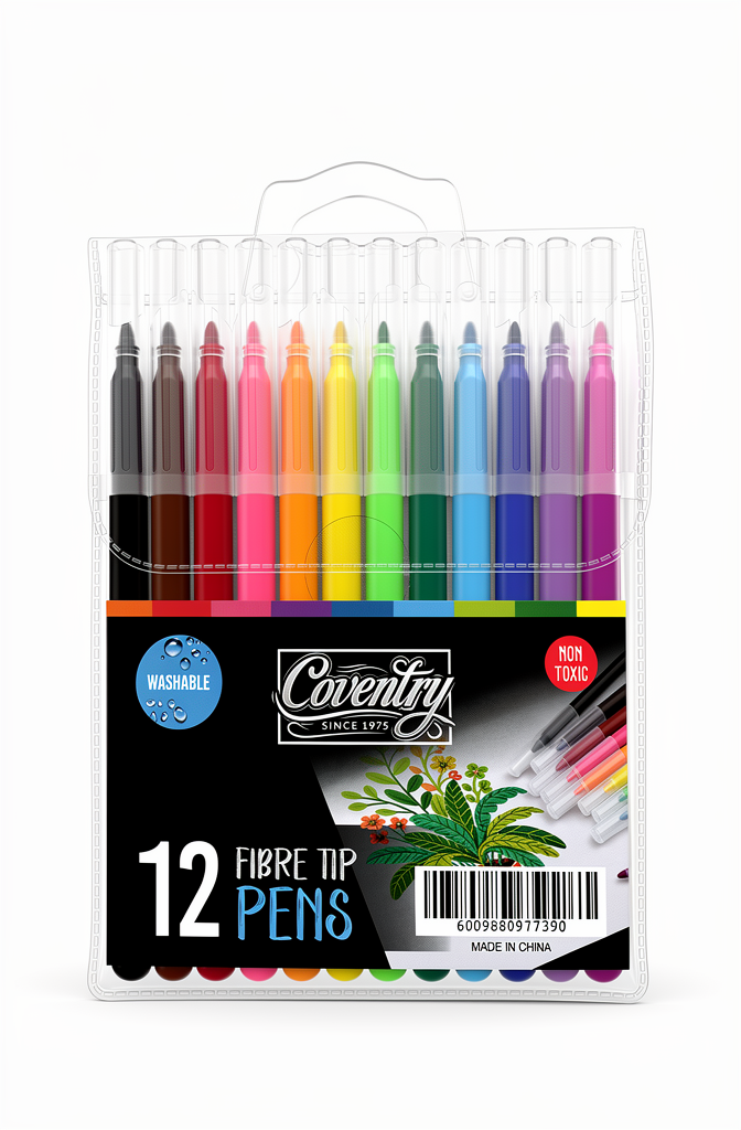 Fibre Tips Pens 12s