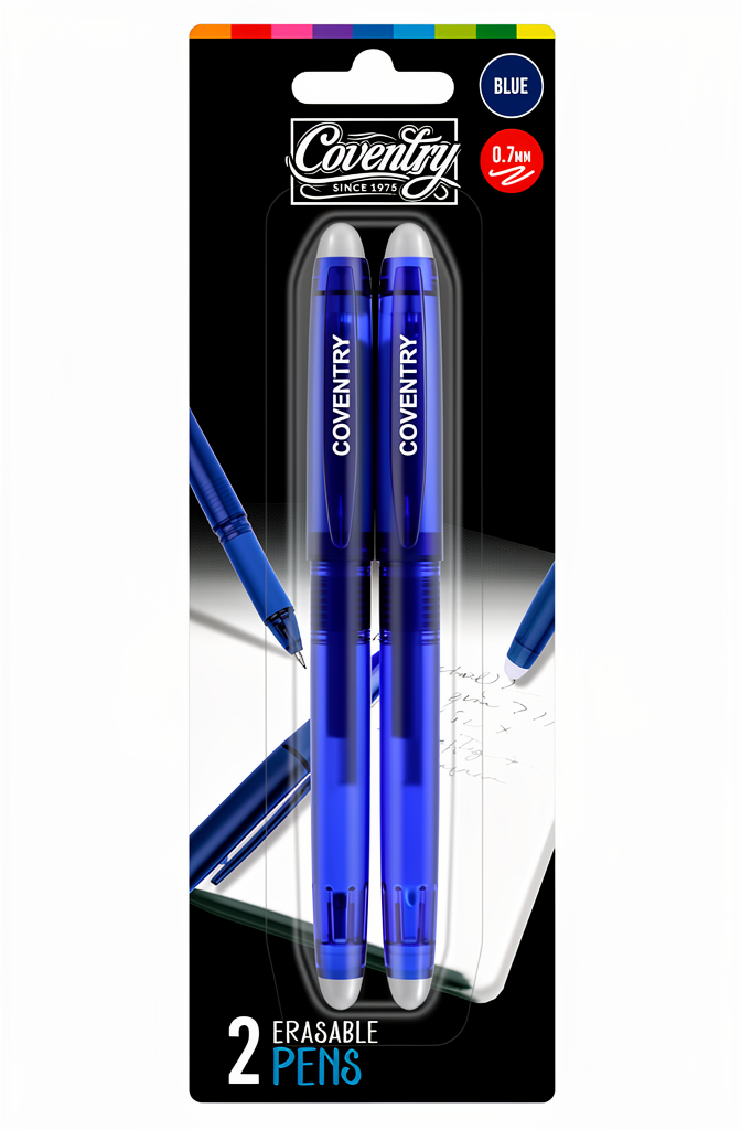 2 Pack Erasable Pens Blue